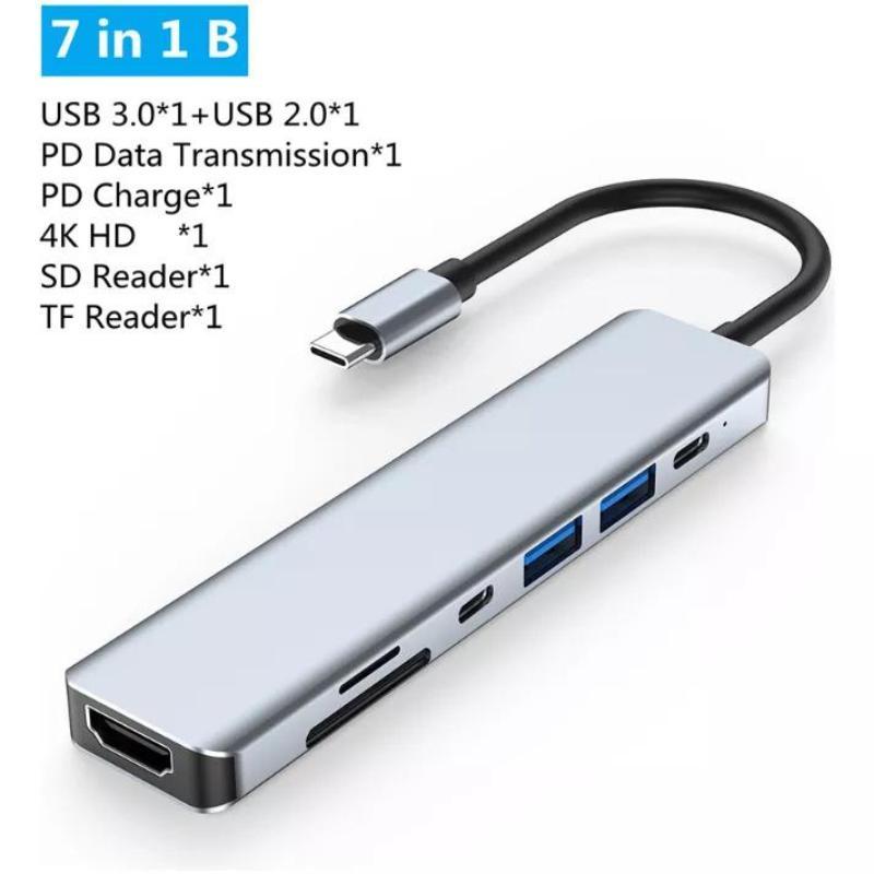 Novo Hub Cabo Adaptador Multiportas Usb-c 7 Em 1 Hdmi 4k Usb - Carrefour