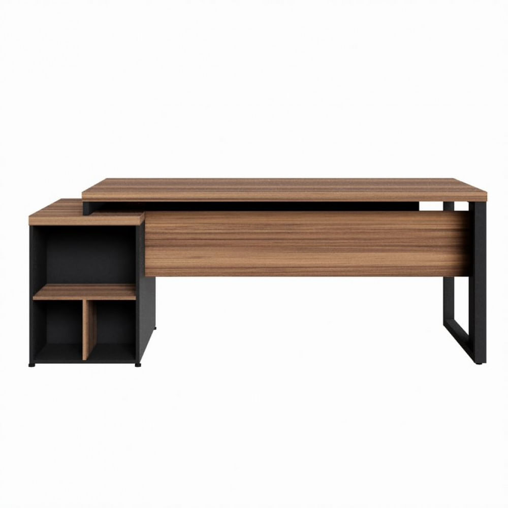 Mesa Diretor Office 170/192cm Com Gaveteiro Pé Quadro Web Office