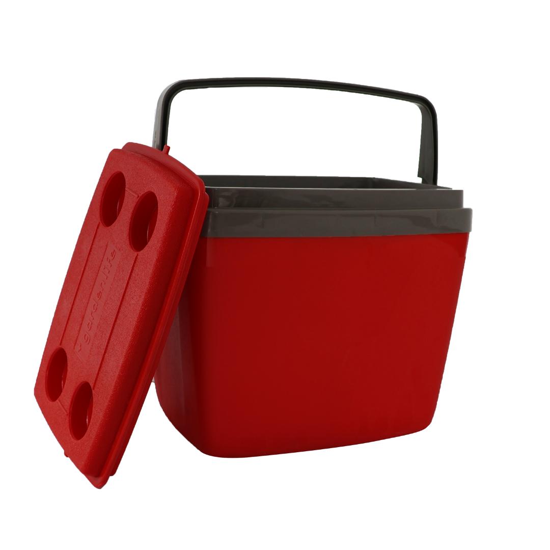 Caixa Térmica Cooler 34l Porta Copos - Vermelho