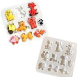 Molde Silicone Animais Gato Cachorro Peixe Porco Passarinho