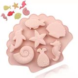 Forma Molde Silicone Fundo Mar Golfinho Peixe Cavalo Marinho