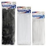 300 Abraçadeiras Nylon Lacre Fita Hellerman 15cm 20cm E 25cm Preta E Branca
