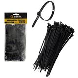 200 Abraçadeira Lacre De Nylon 3.6x100mm Fita Hellerman 10cm Preto