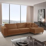 Sofá Cronos Veludo 4lug Chaise Lado Direito Meu Sofá Online B020 Veludo Terra