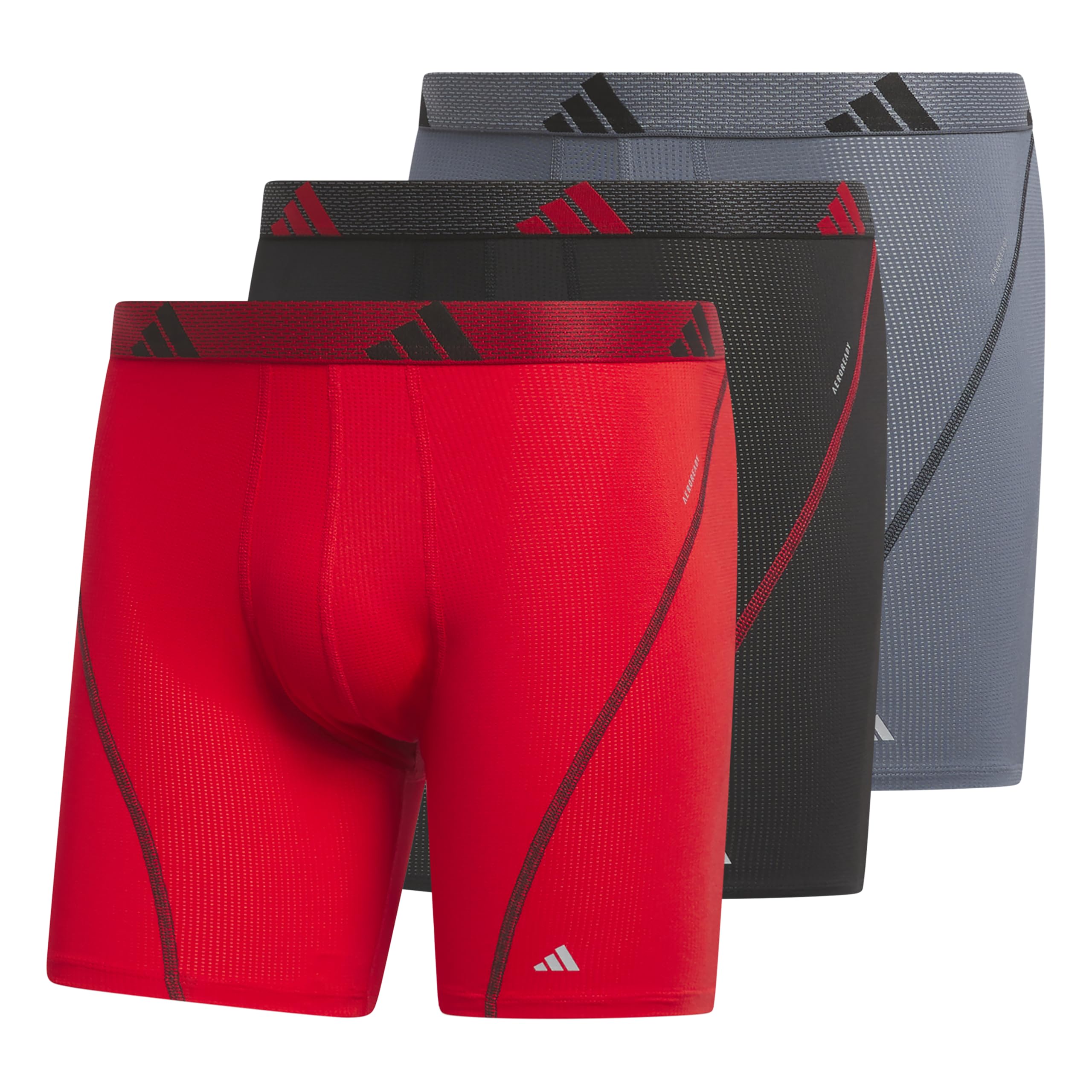 Cueca Boxer Brief Adidas Performance Mesh Para Homens, Pacote Com 3