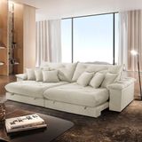 Sofá Ágata Linho Dois Módulos De 80 Cm B25 Meu Sofá Online A302 Linho Branco