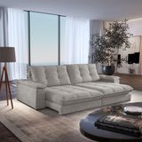 Sofá Dublin 02 Módulos De 90cm Br25cm Meu Sofá Online A230 Linho Cinza