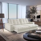 Sofá Dublin 02 Módulos De 100cm Br25cm Meu Sofá Online A302 Linho Branco