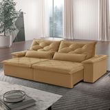 Sofá Melt 02 Módulos De 120cm Br 25cm Meu Sofá Online P321 Linho Dourado