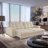 Sofá Dublin 02 Módulos De 90cm Br25cm Meu Sofá Online A294 Linho Creme