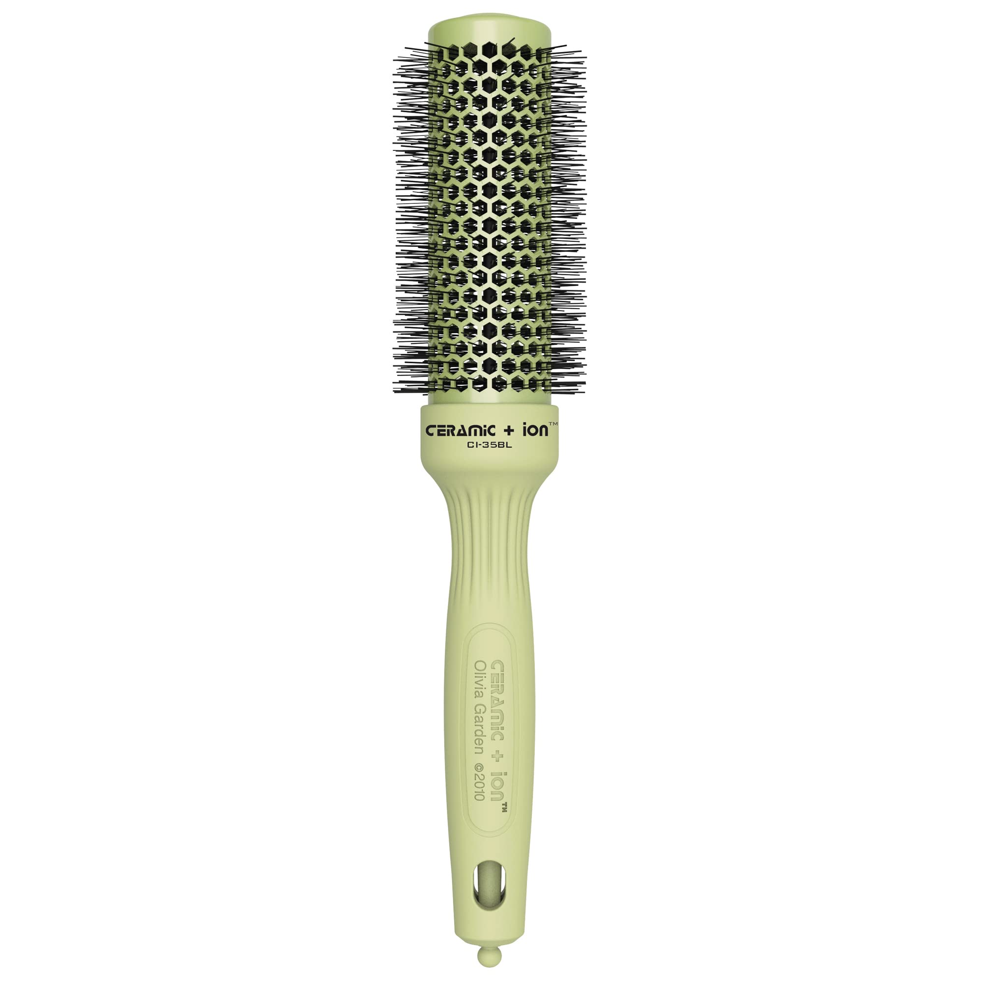 Escova De Cabelo Térmica Redonda Olivia Garden Ceramic + Ion 35mm