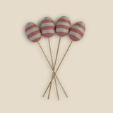 Kit De Enfeite De Ovos Rosa Com 4 Peças - A\casa