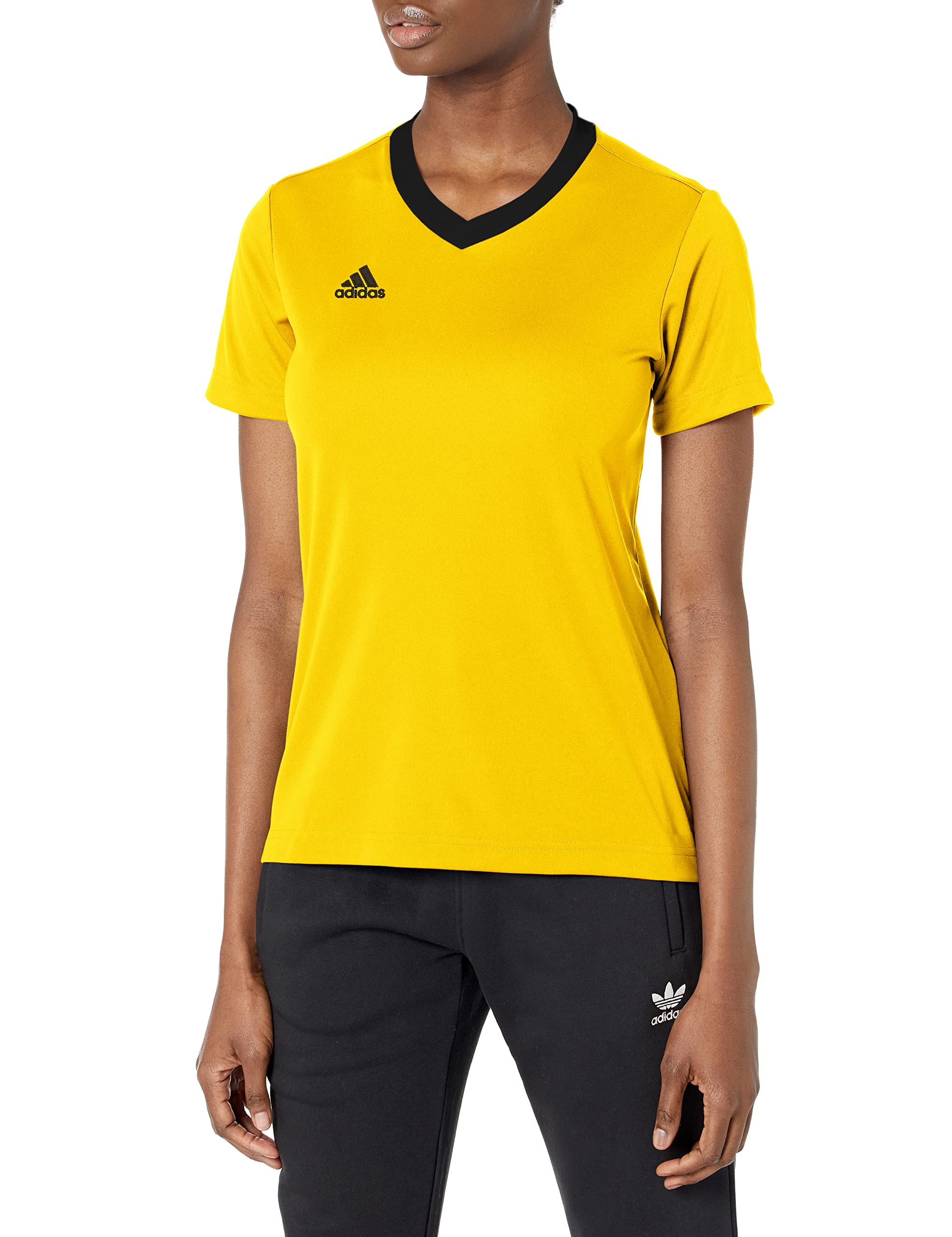 Jersey Adidas Entrada 22 Para Equipe Feminina Amarelo/preta - L