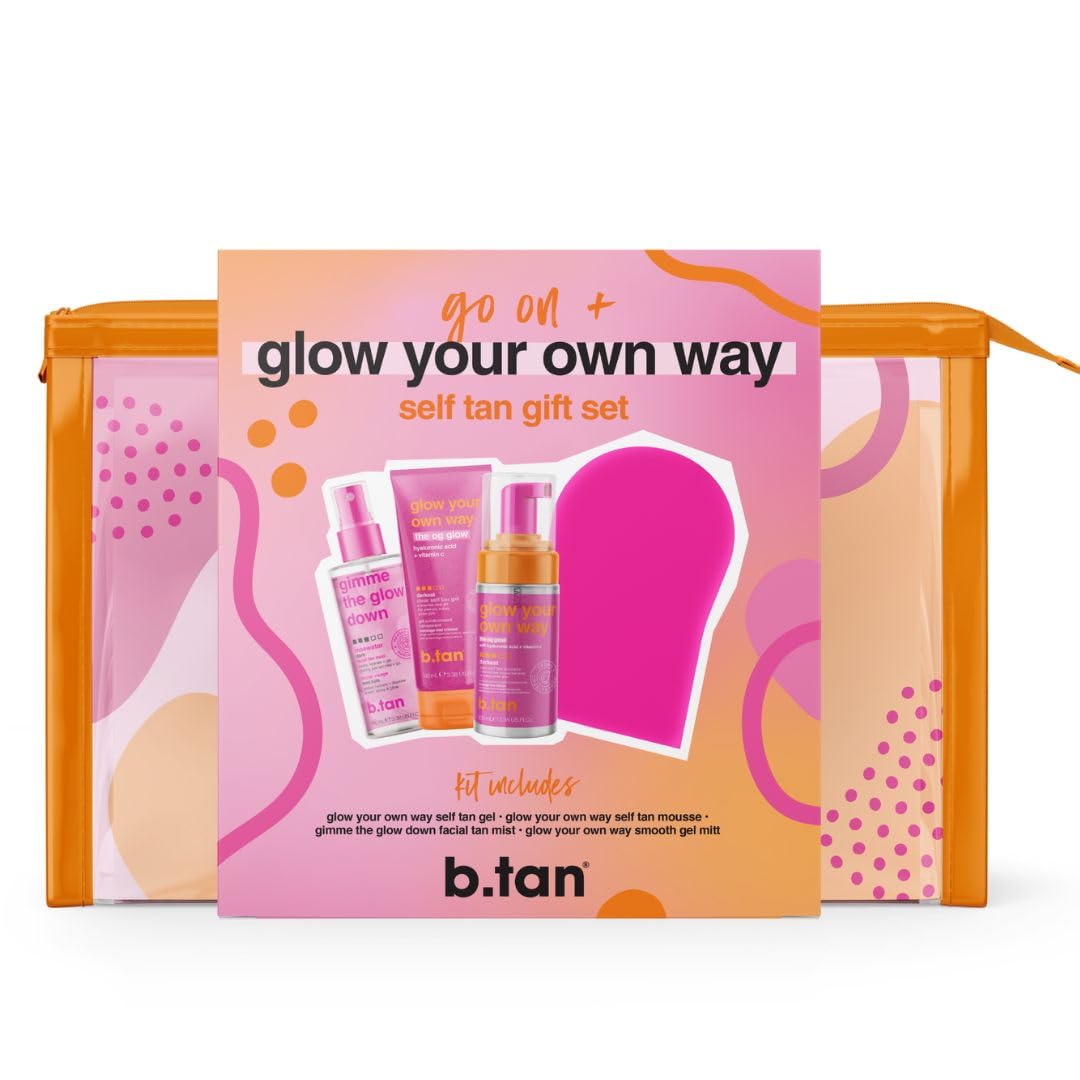 Conjunto De Presente B.tan Clear, Gel Autobronzeador, Tamanho De Viagem, Com Bolsa