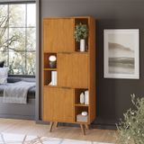 Livreiro Office Aliança Candian 63x158x38,5cm Cinamomo