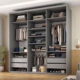 Closet Casal 100% Mdf 208cm 4 Gavetas Moutier Urbi