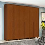 Guarda-roupa 6 Portas 4 Gavetas 100% Mdf Com Pés Style Frassino