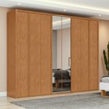Guarda-roupa 8 Portas 6 Gavetas 100% Mdf Com Espelho Ergon