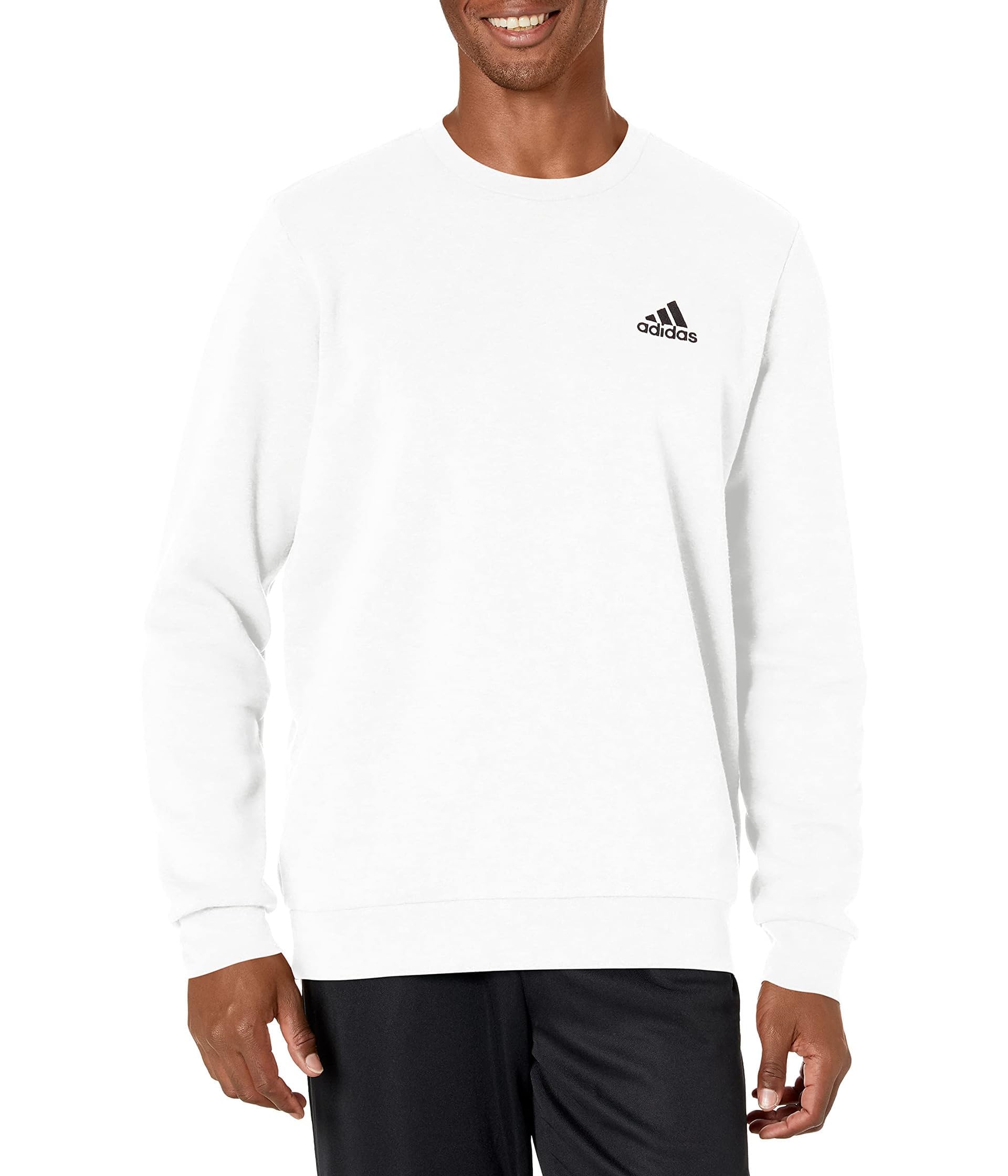 Moletom Adidas Essentials Fleece Para Homens Branco/preto
