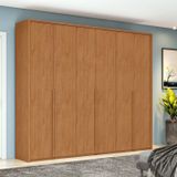 Guarda-roupa 6 Portas 4 Gavetas 100% Mdf Style Amêndoa Clean