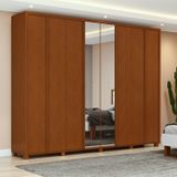 Guarda-roupa 8 Portas 6 Gavetas 100% Mdf Com Espelho E Pés Ergon