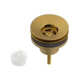 Válvula Para Lavatório 7/8" Universal Com Tampa Plástica Gold Matte