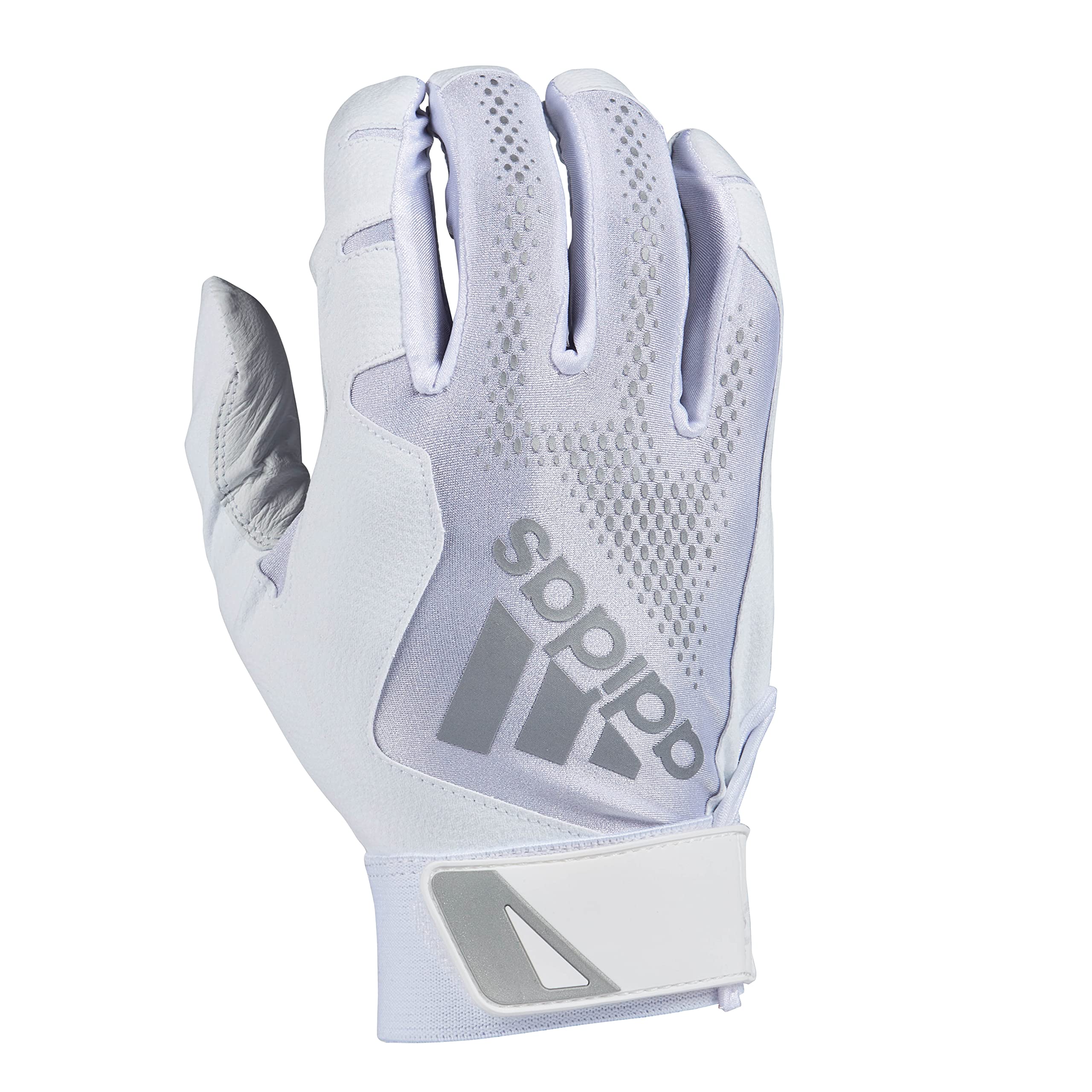 Luva De Rebatida Adidas Diamond King 3.0 Em Couro Branco/prata
