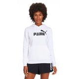 Moletom Com Capuz Feminino Puma Essentials Com Logotipo (tamanhos Grandes)