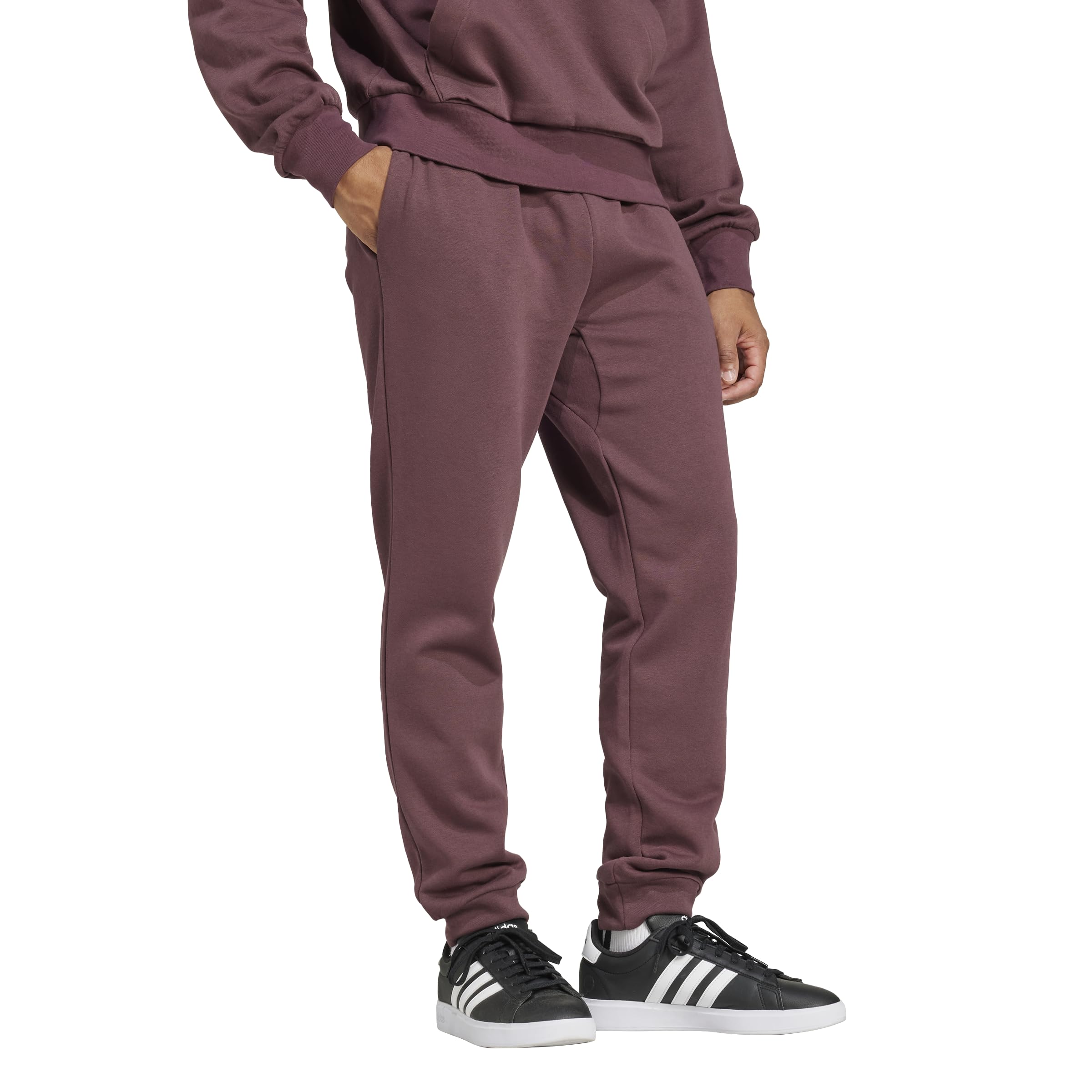 Calças Masculinas Adidas Essentials Feel Cozy Fleece Aurora Ruby
