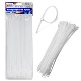200 Enforca Gato Fita Lacre De Nylon 4,8x300mm Cinta Plástica Hellerman 30cm Branco
