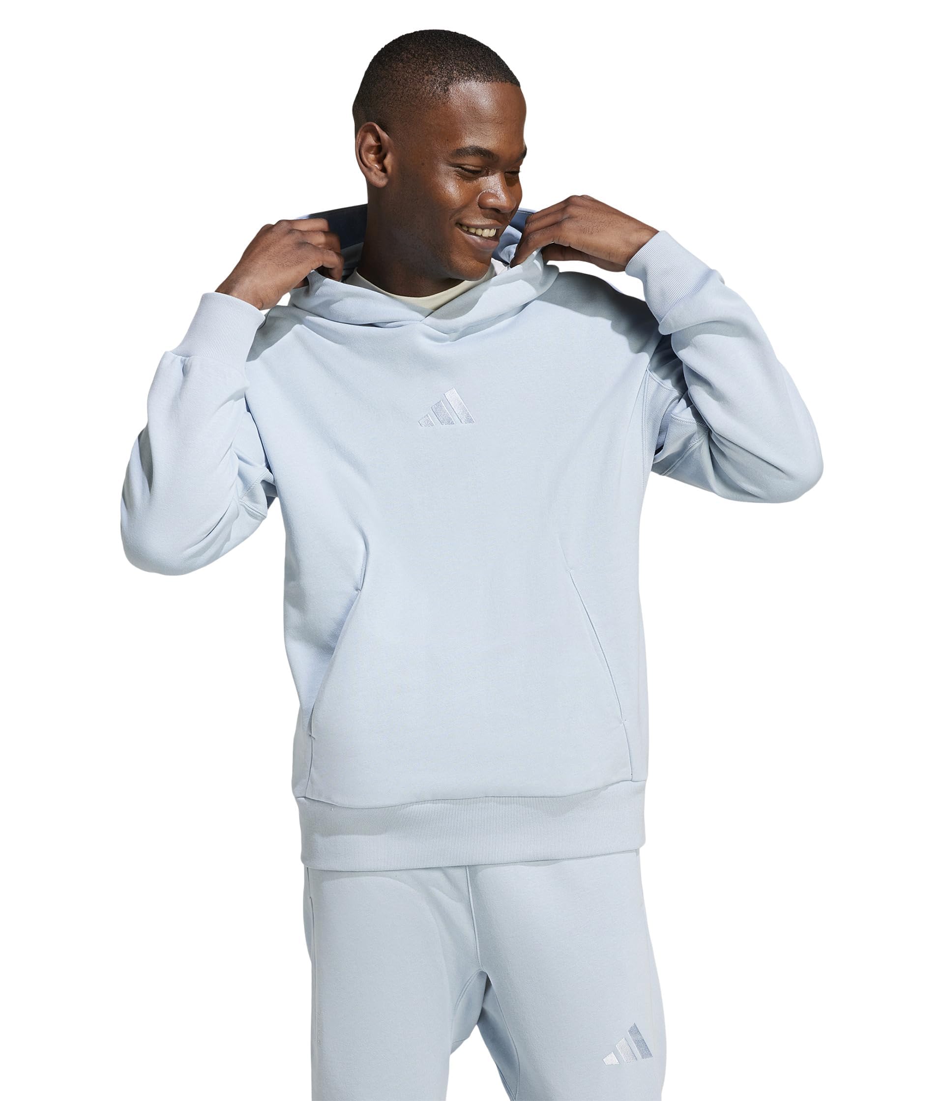 Moletom Com Capuz Adidas All Szn Fleece Wonder Blue Para Homens Gg Small