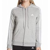 Moletom Feminino Adidas Essentials Com Zíper Completo, Cinza/branco (xs)