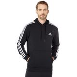 Moletom Masculino Adidas Standard Essentials De Lã Com 3 Listras Preto/branco