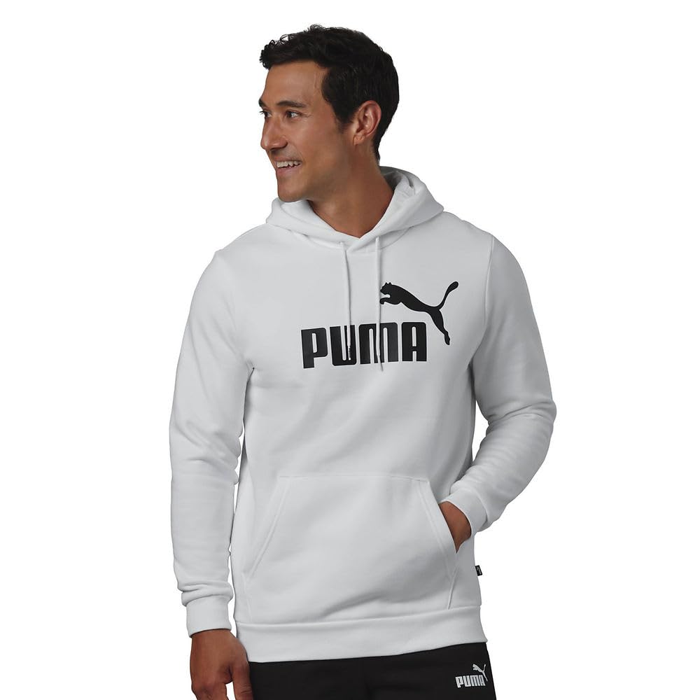 Moletom Com Capuz Puma Essentials Big Logo Fleece White Masculino