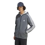 Moletom Masculino Adidas Essentials De 3 Listras Com Zíper Completo