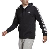 Moletom Masculino Adidas Essentials French Terry Com 3 Listras Preto/branco