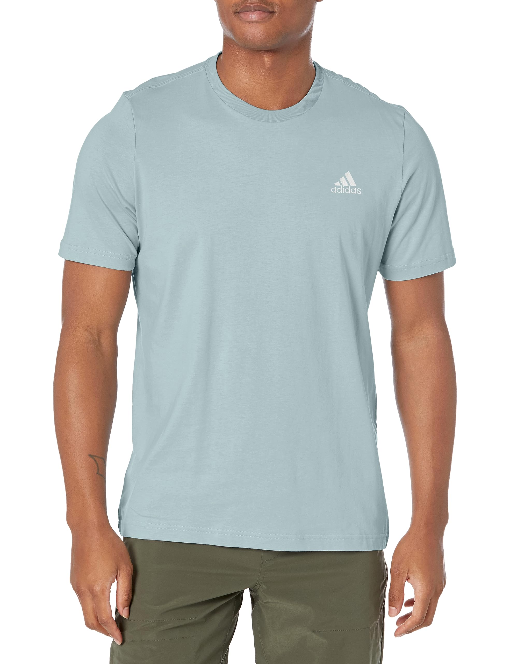 Camiseta Masculina Adidas Essentials Single Jersey Wonder Blue