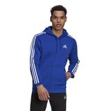 Moletom Masculino Adidas Essentials De Lã Com 3 Listras E Zíper Completo