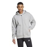 Moletom Masculino Adidas All Szn De Lã Com Zíper Completo, Cinza Médio, Mesclado