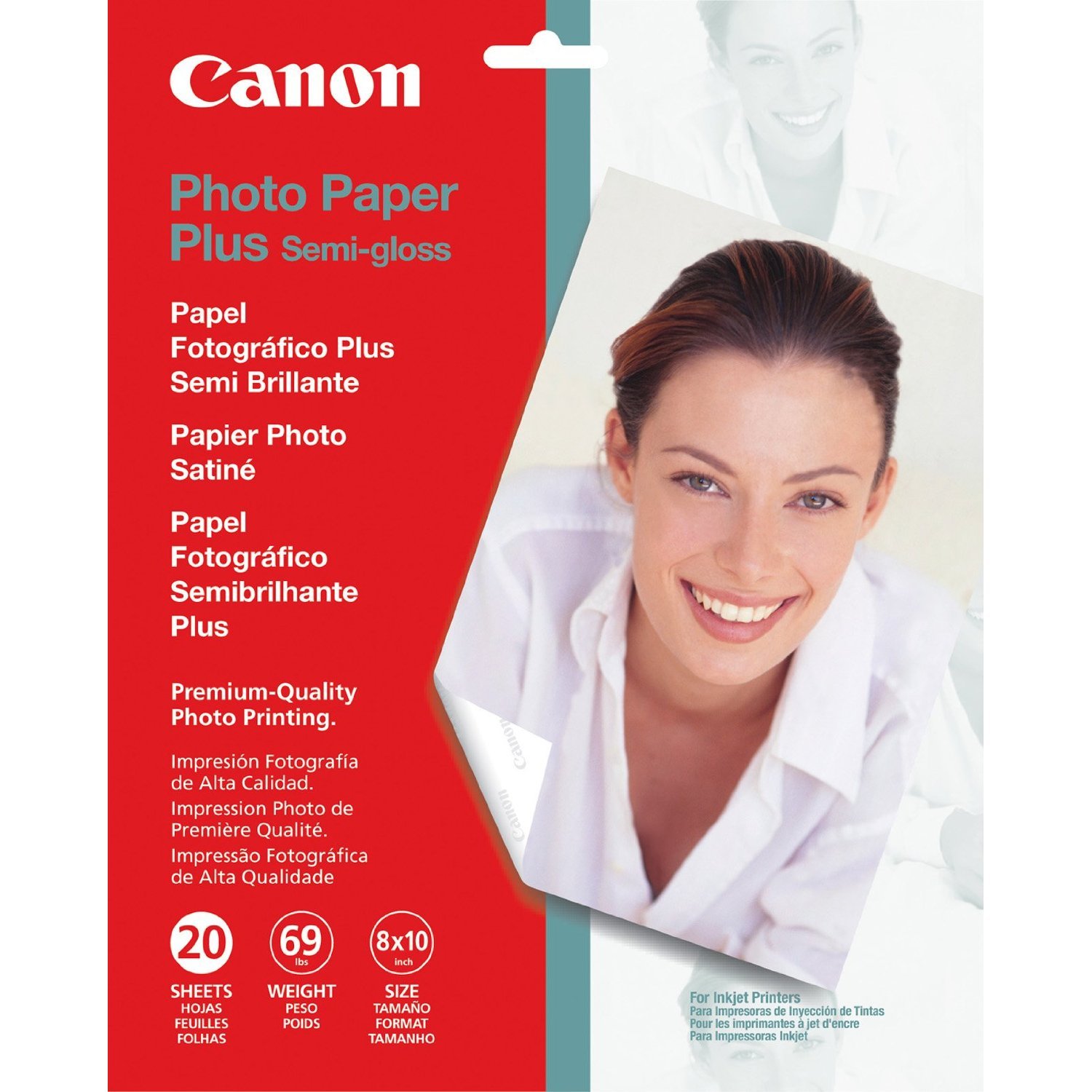 Papel Fotográfico Canon Photo Paper Plus Semi-gloss A4 20 Folhas