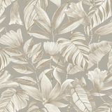 Papel De Parede Belize Folhagem Cinza Bz3103