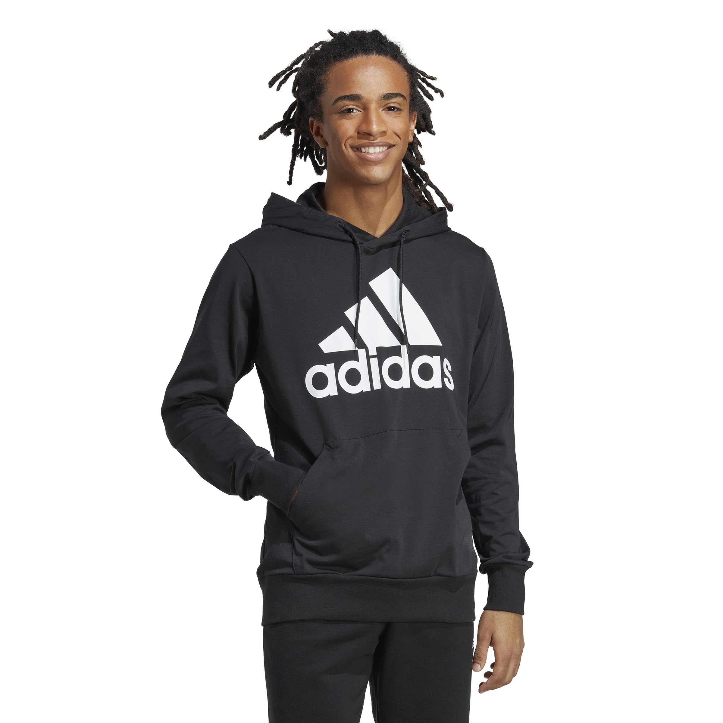 Moletom Com Capuz Adidas Essentials Logo Legacy Para Homens Preto/branco S