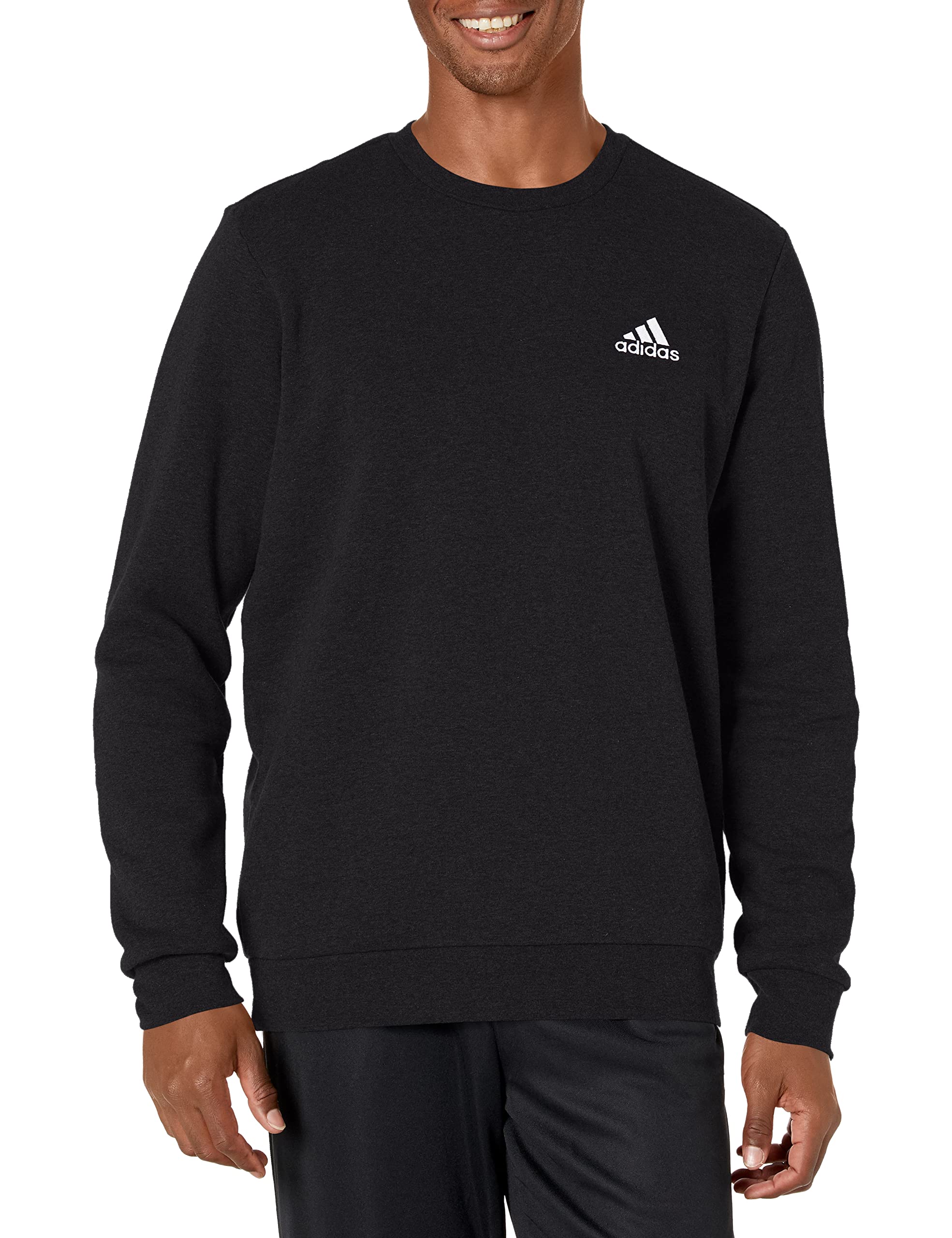 Moletom Adidas Essentials Fleece Para Homens Preto/branco - S