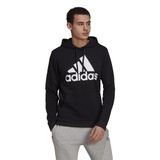 Moletom Masculino Adidas Essentials Fleece Com Logotipo Grande Preto/branco