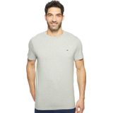 Camiseta Tommy Hilfiger Core Flag De Gola Redonda Para Homens Cinza Xxl