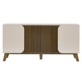Buffet 4 Portas Sala De Jantar 160 Cm 4505 Off White Pinho Arly
