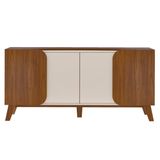 Buffet 4 Portas Sala De Jantar 160 Cm 4506 Cedro Off White Arly
