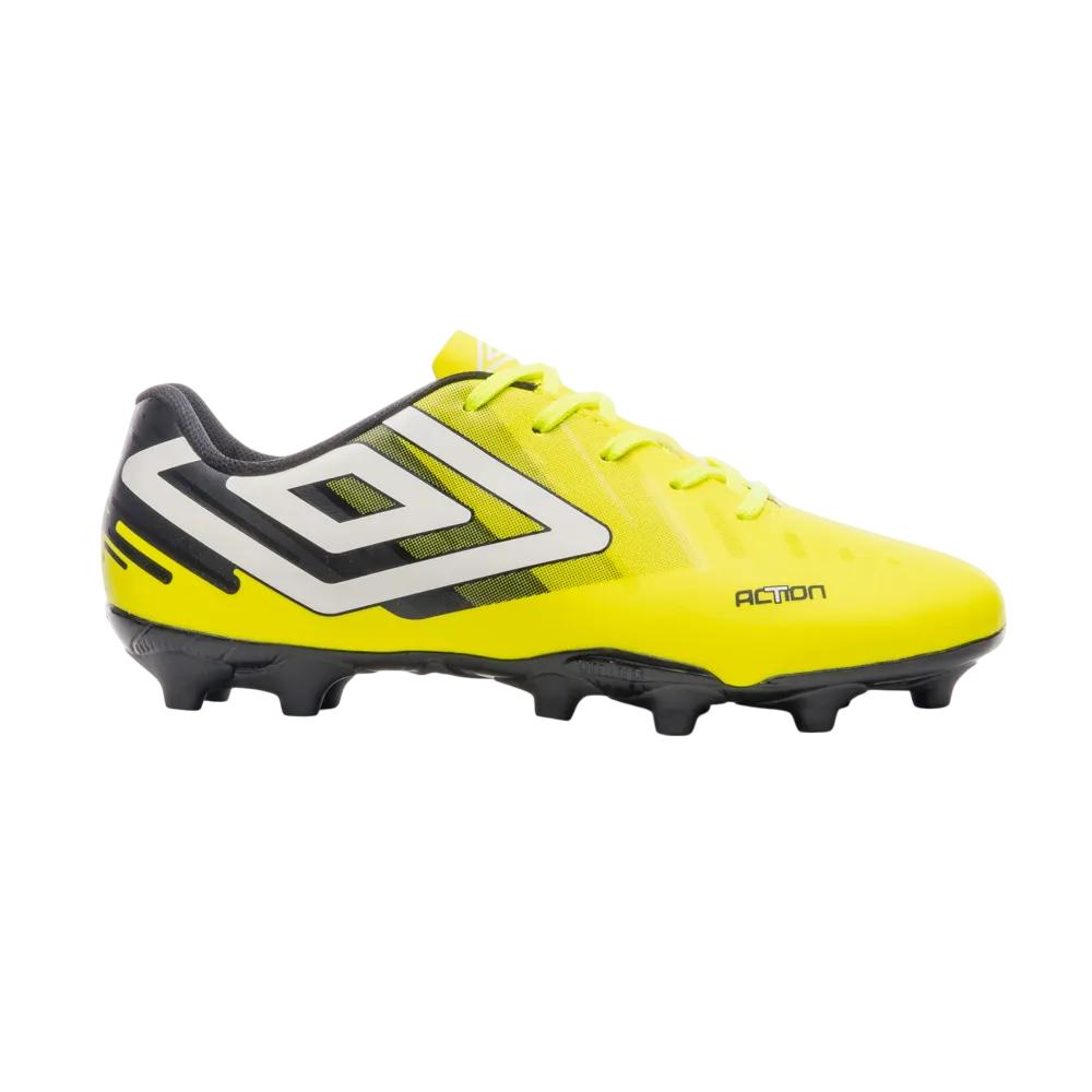 Chuteira Umbro Campo Action Jr Lima/preto/branco 030