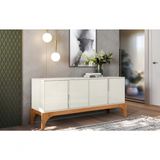 Buffet Amalf 4 Portas Off White Perolizado Jequitiba Lukaliam
