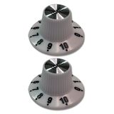 Kit 2 Knob White Guitarra Vintage 2 Tone Branco